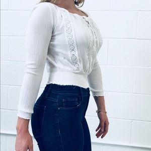 Smock long sleeve blouse